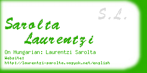 sarolta laurentzi business card
